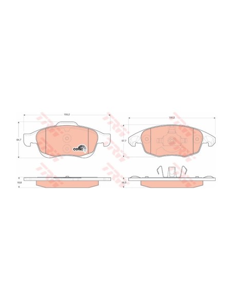 TRW PASTIGLIE FRENO GDB1690