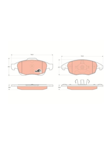 TRW PASTIGLIE FRENO GDB1690