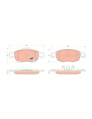 TRW PASTIGLIE FRENO GDB1690