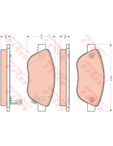 TRW PASTIGLIE FRENO GDB1701