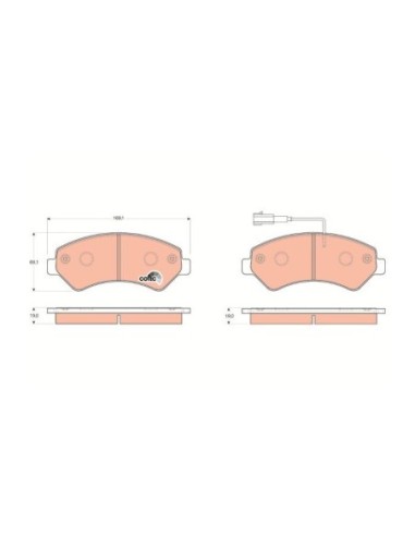 TRW PASTIGLIE FRENO GDB1703