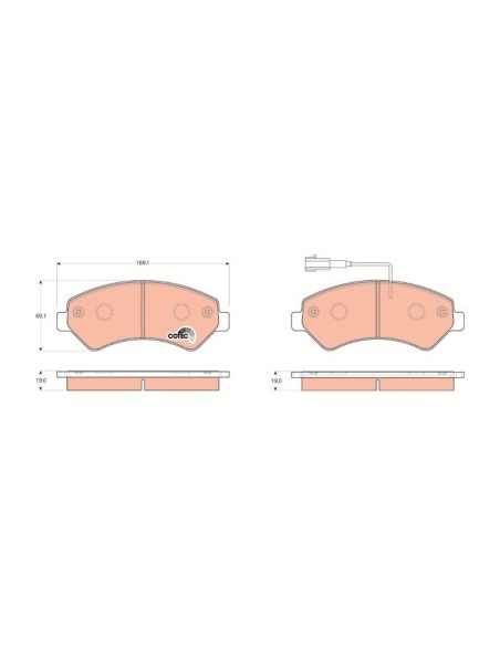 TRW PASTIGLIE FRENO GDB1703