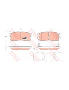 TRW PASTIGLIE FRENO GDB1716