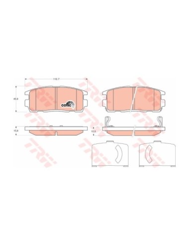 TRW PASTIGLIE FRENO GDB1716