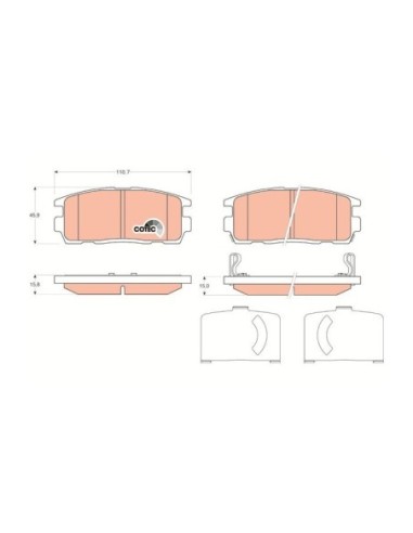 TRW PASTIGLIE FRENO GDB1716