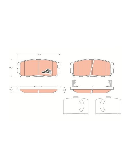 TRW PASTIGLIE FRENO GDB1716