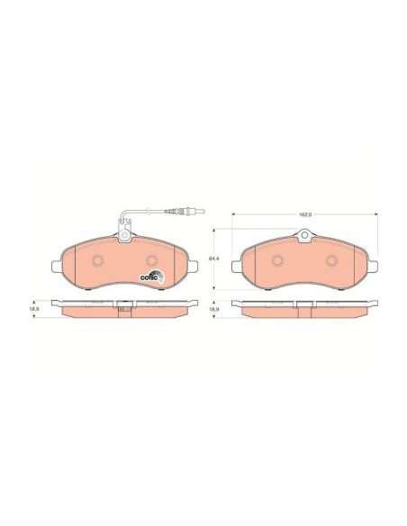 TRW PASTIGLIE FRENO GDB1719