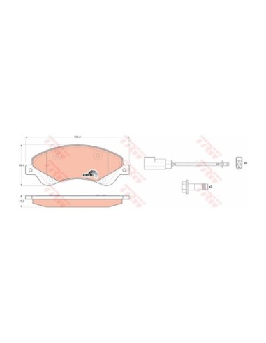 TRW PASTIGLIE FRENO GDB1723