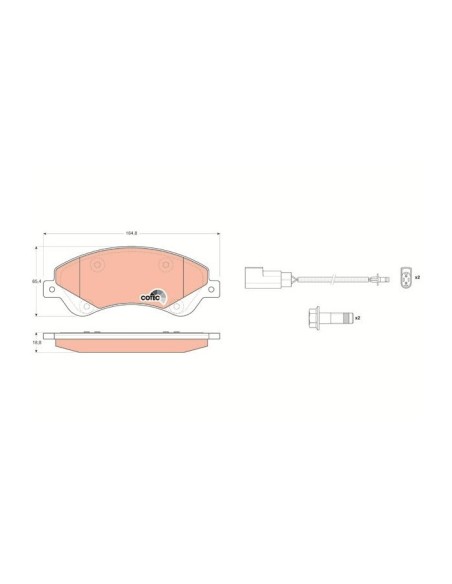 TRW PASTIGLIE FRENO GDB1723