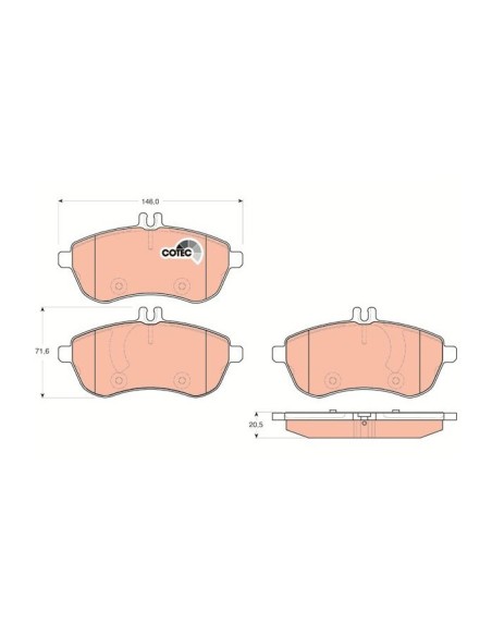 TRW PASTIGLIE FRENO GDB1736
