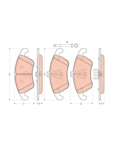 TRW PASTIGLIE FRENO GDB1737