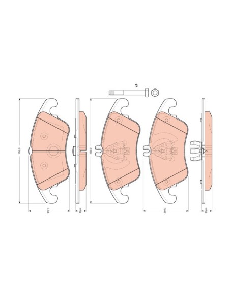 TRW PASTIGLIE FRENO GDB1737
