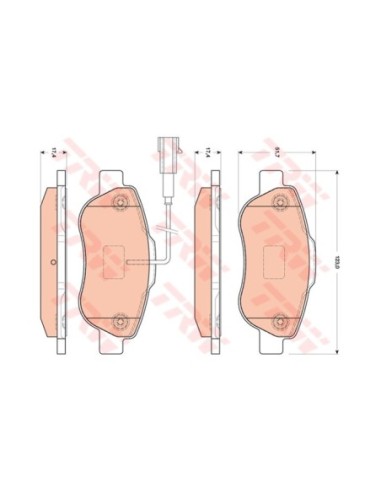TRW PASTIGLIE FRENO GDB1746