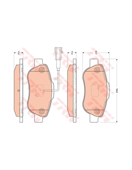 TRW PASTIGLIE FRENO GDB1746