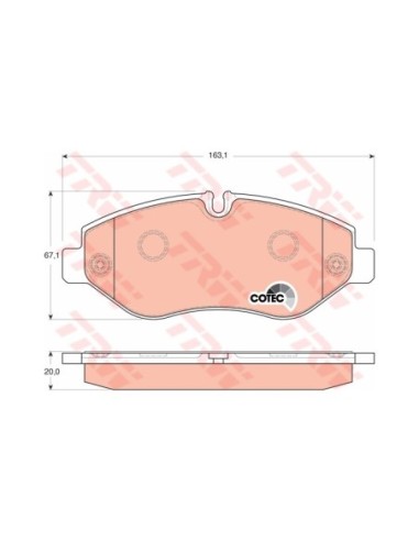 TRW PASTIGLIE FRENO GDB1747