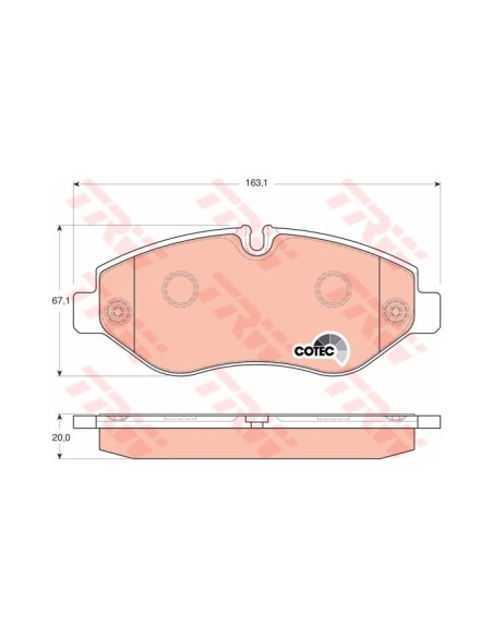 TRW PASTIGLIE FRENO GDB1747