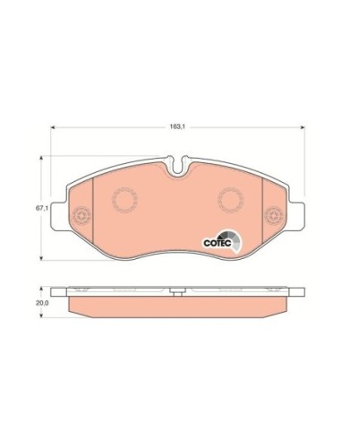 TRW PASTIGLIE FRENO GDB1747