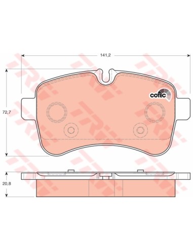 TRW PASTIGLIE FRENO GDB1748
