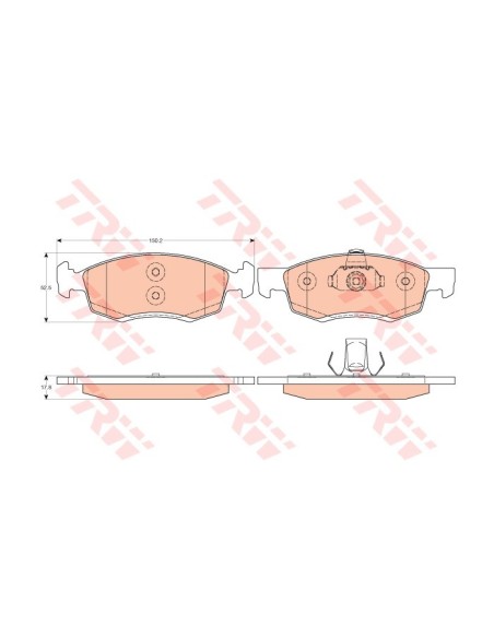 TRW PASTIGLIE FRENO GDB1749