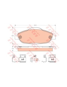 TRW PASTIGLIE FRENO GDB1761