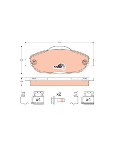 TRW PASTIGLIE FRENO GDB1761