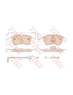 TRW PASTIGLIE FRENO GDB1768