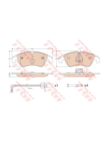 TRW PASTIGLIE FRENO GDB1768
