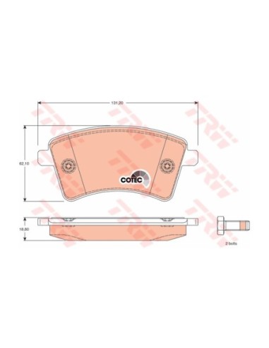 TRW PASTIGLIE FRENO GDB1785