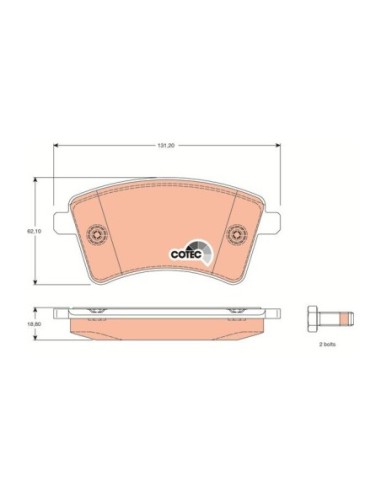TRW PASTIGLIE FRENO GDB1785