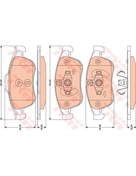 TRW PASTIGLIE FRENO GDB1789