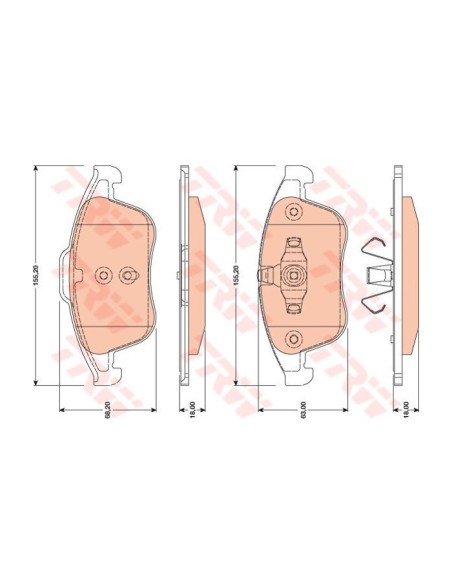 TRW PASTIGLIE FRENO GDB1790