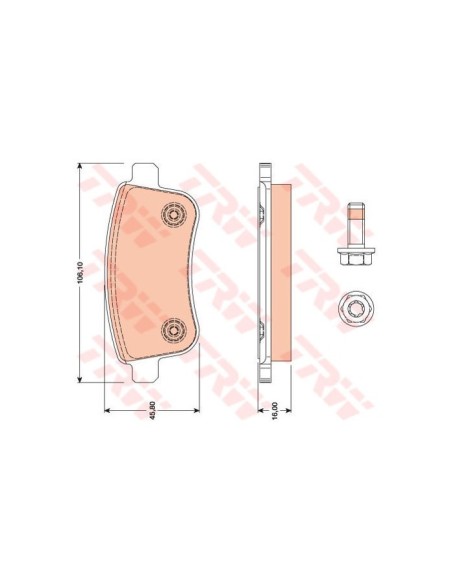 TRW PASTIGLIE FRENO GDB1791