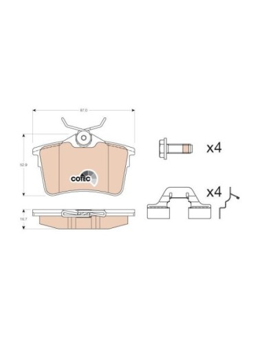 TRW PASTIGLIE FRENO GDB1799