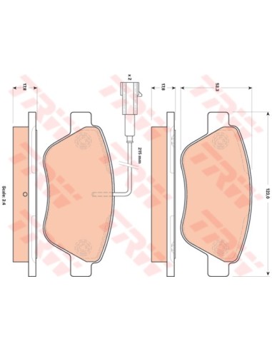 TRW PASTIGLIE FRENO GDB1842