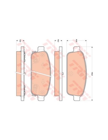 TRW PASTIGLIE FRENO GDB1844
