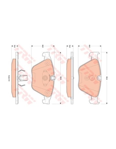 TRW PASTIGLIE FRENO GDB1854