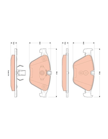 TRW PASTIGLIE FRENO GDB1854