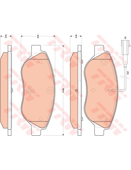 TRW PASTIGLIE FRENO GDB1855