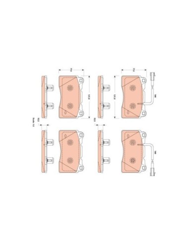 TRW PASTIGLIE FRENO GDB1888