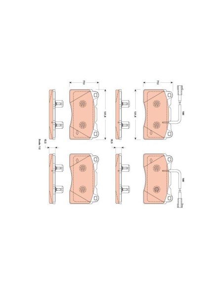 TRW PASTIGLIE FRENO GDB1888