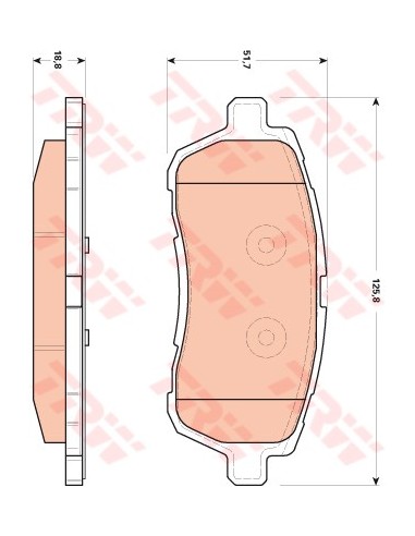 TRW PASTIGLIE FRENO GDB1893