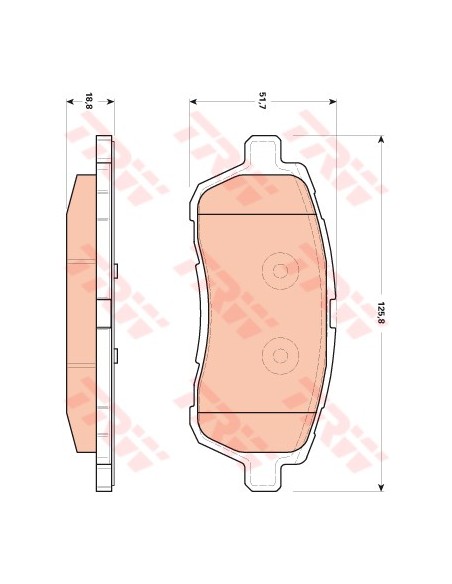 TRW PASTIGLIE FRENO GDB1893