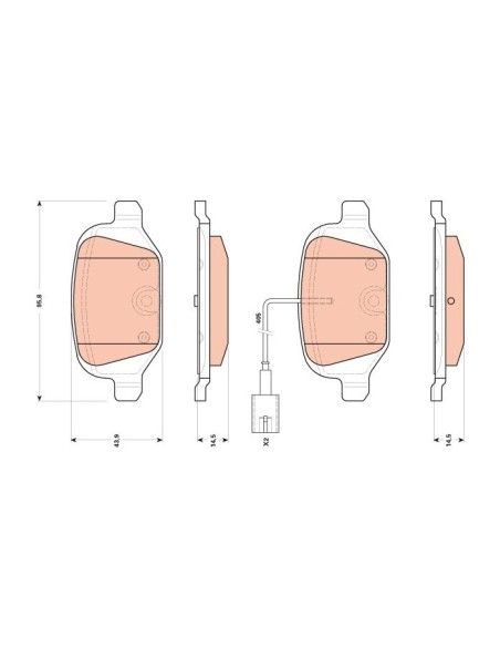 TRW PASTIGLIE FRENO GDB1894