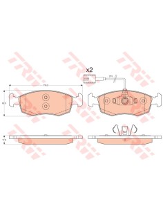 TRW PASTIGLIE FRENO GDB1900