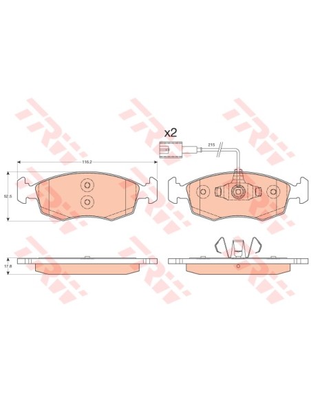 TRW PASTIGLIE FRENO GDB1900