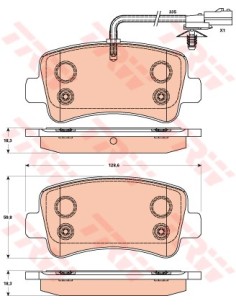 TRW PASTIGLIE FRENO GDB1903