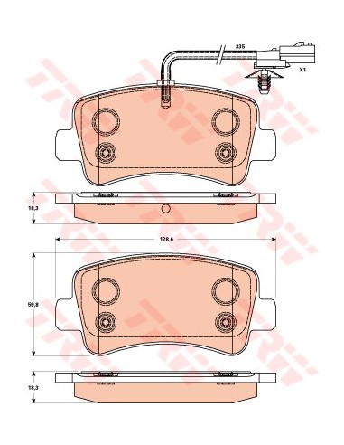 TRW PASTIGLIE FRENO GDB1903