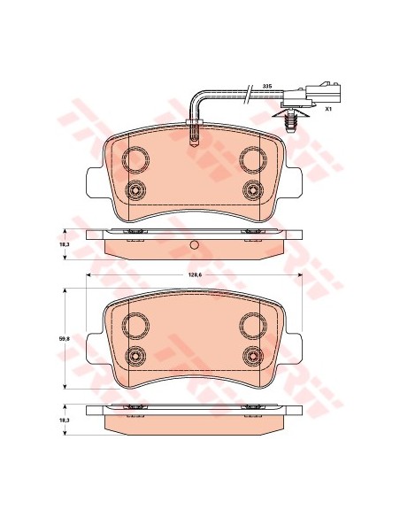 TRW PASTIGLIE FRENO GDB1903