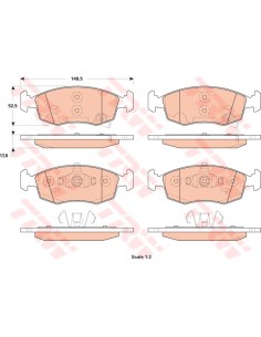 TRW PASTIGLIE FRENO GDB1921