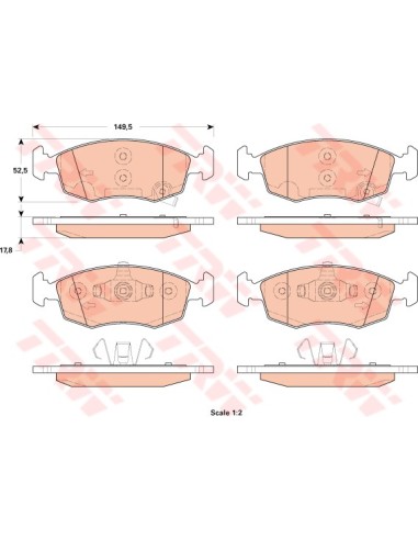 TRW PASTIGLIE FRENO GDB1921